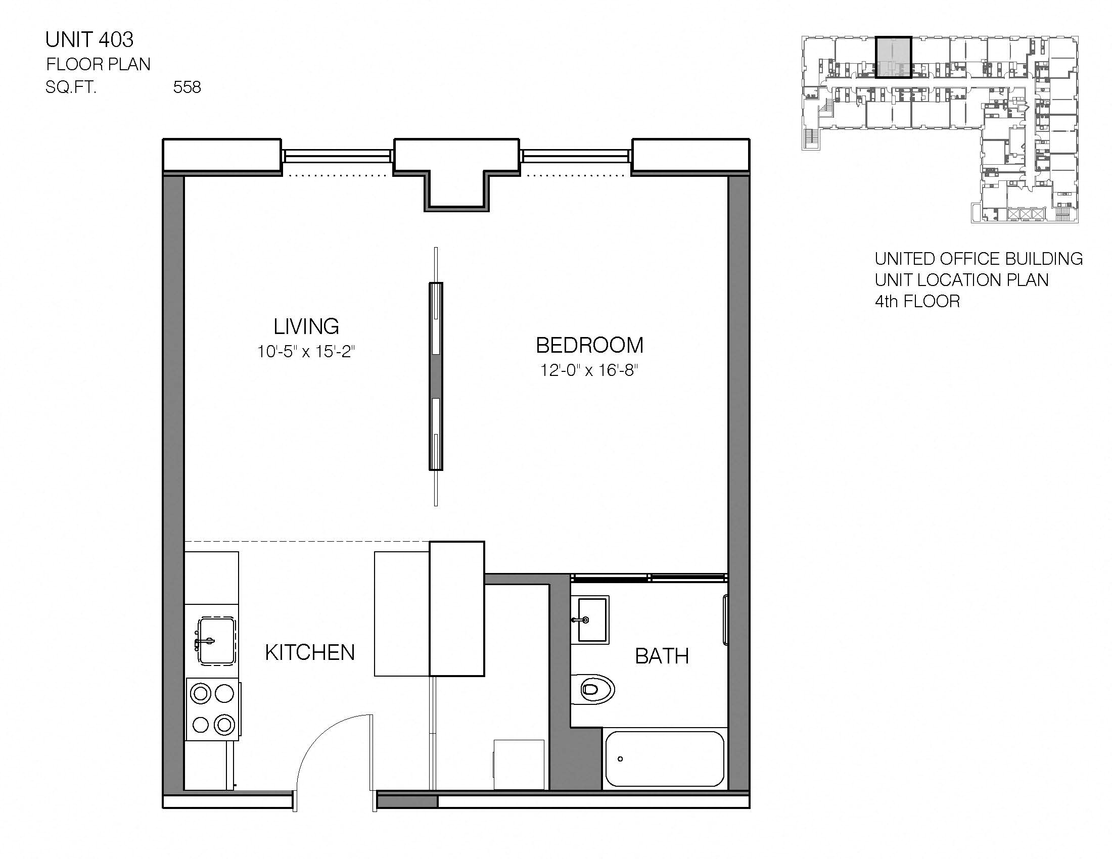 403 Floor Plan at Market District Lofts, Cleveland, OH